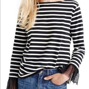 J Crew Toile Sleeve Top